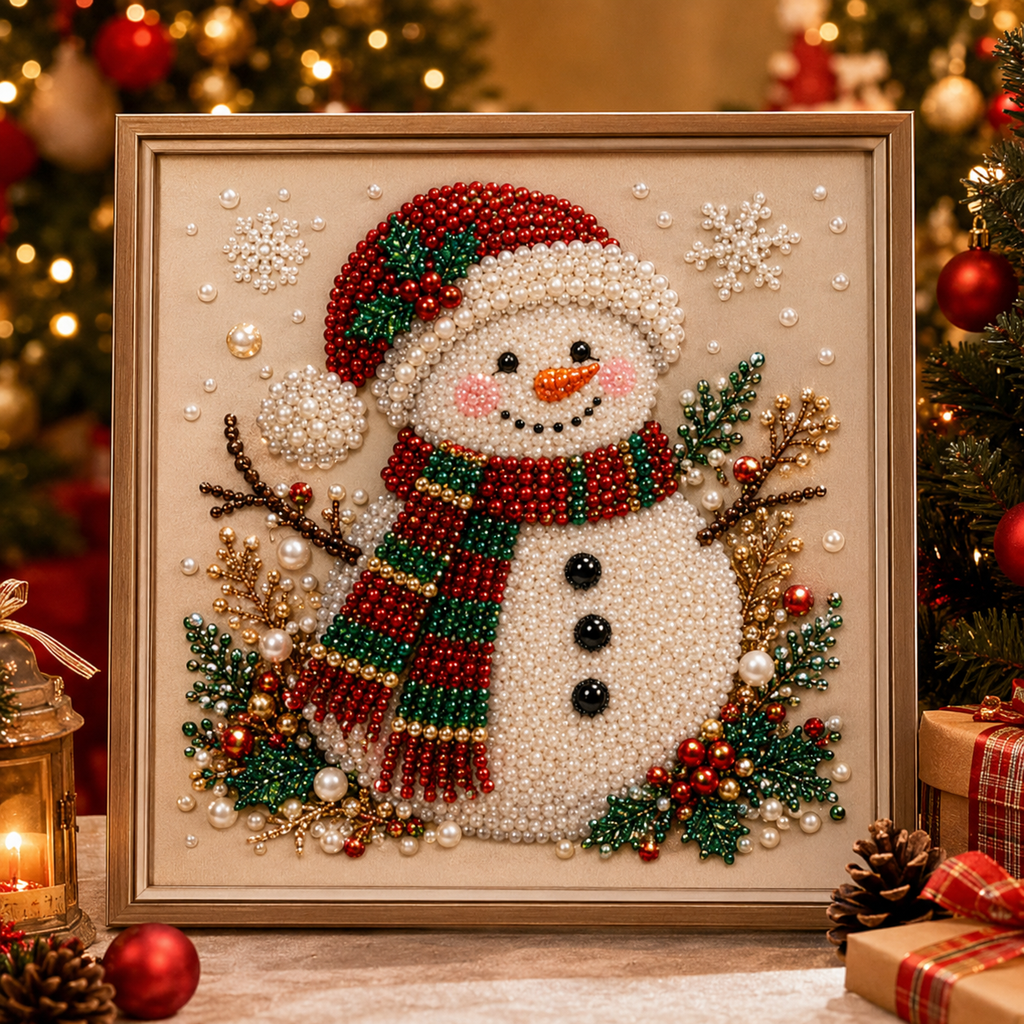 Custom Pearl Art - For Family - DIY Christmas Canvas Kit