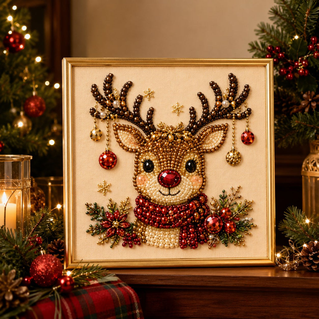 Custom Pearl Art - For Family - DIY Christmas Canvas Kit