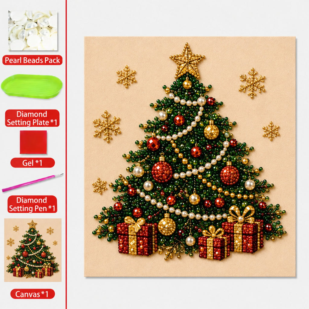 Custom Pearl Art - For Family - DIY Christmas Canvas Kit