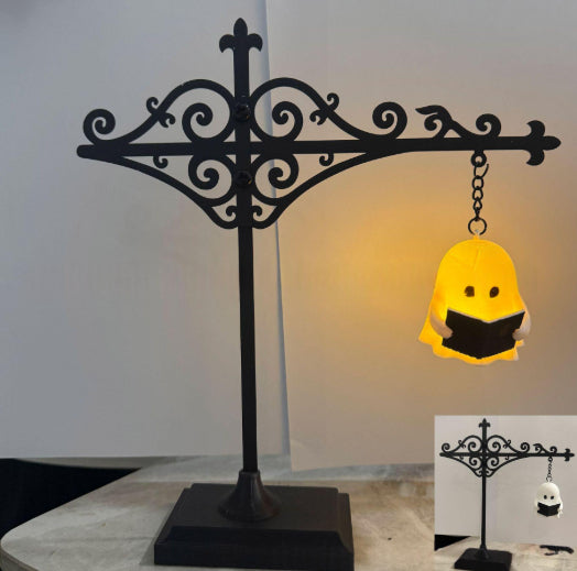 LED Bookshelf Lamp - Retro Halloween Mini Reading Light with Warm Glow | Home Library Decor