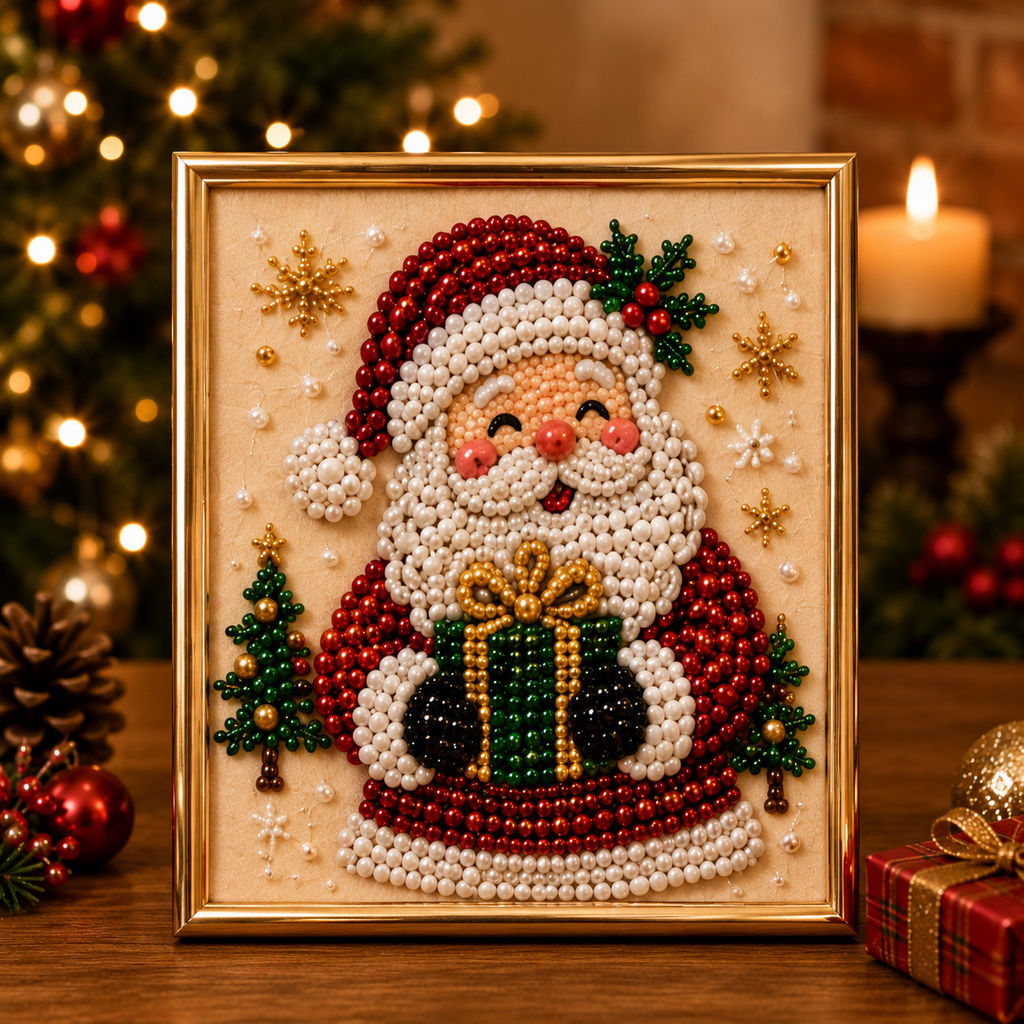 Custom Pearl Art - For Family - DIY Christmas Canvas Kit