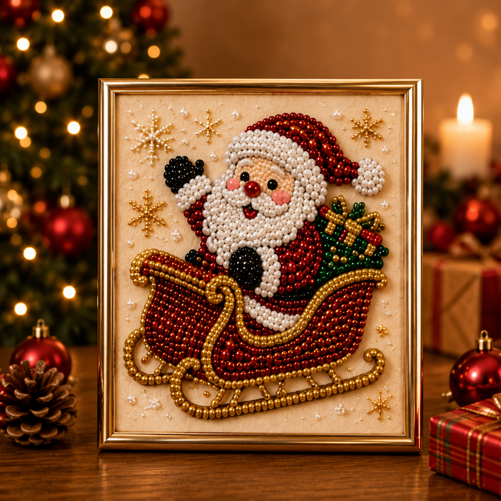 Custom Pearl Art - For Family - DIY Christmas Canvas Kit