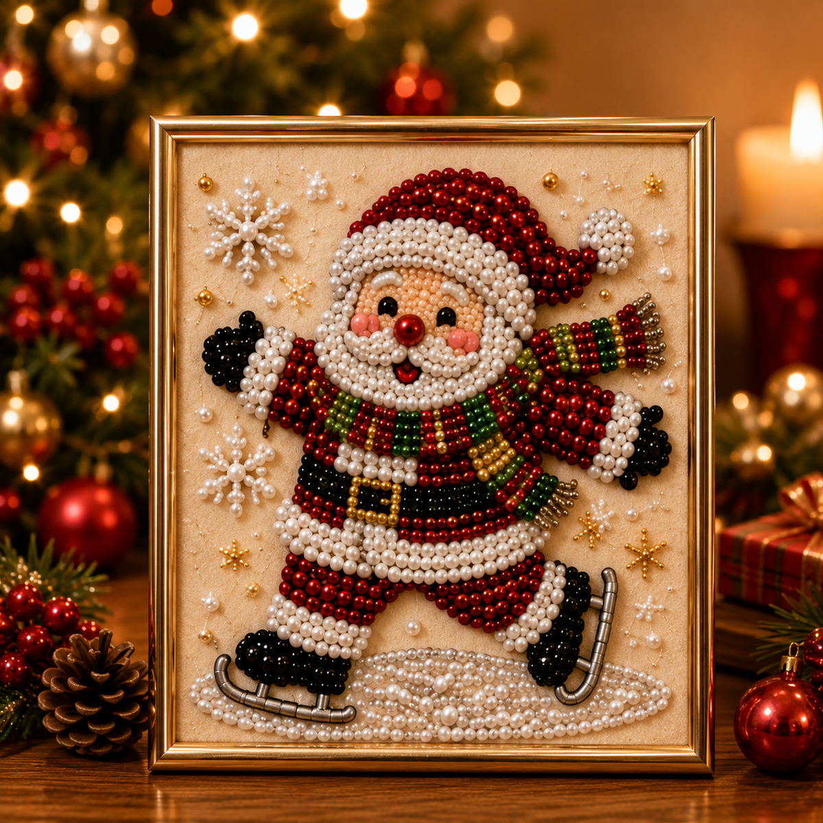 Custom Pearl Art - For Family - DIY Christmas Canvas Kit