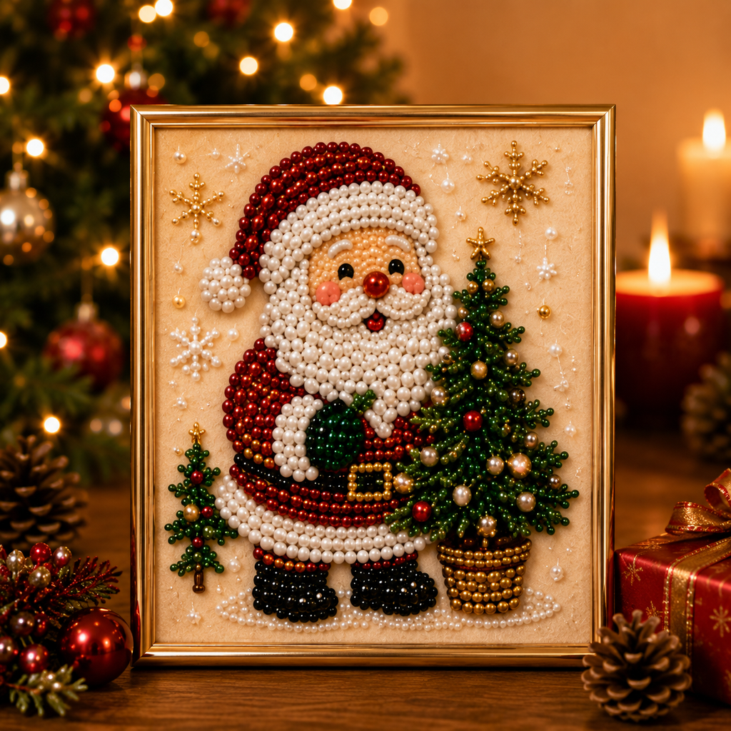 Custom Pearl Art - For Family - DIY Christmas Canvas Kit