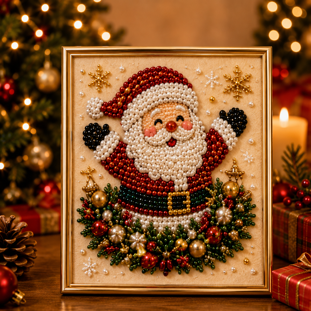 Custom Pearl Art - For Family - DIY Christmas Canvas Kit