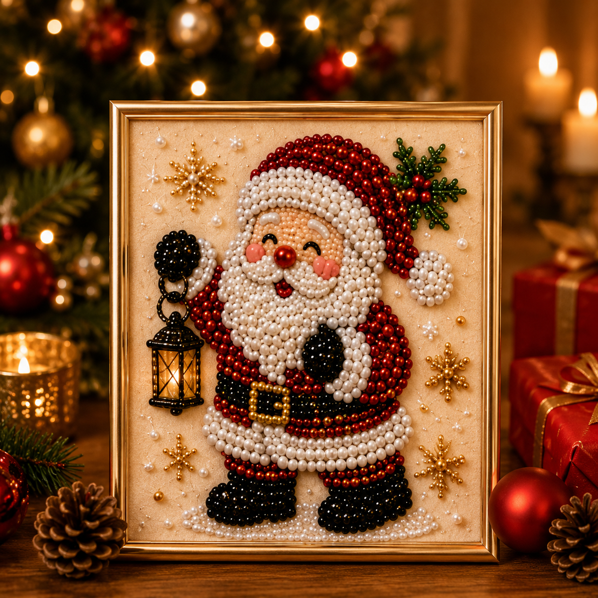 Custom Pearl Art - For Family - DIY Christmas Canvas Kit