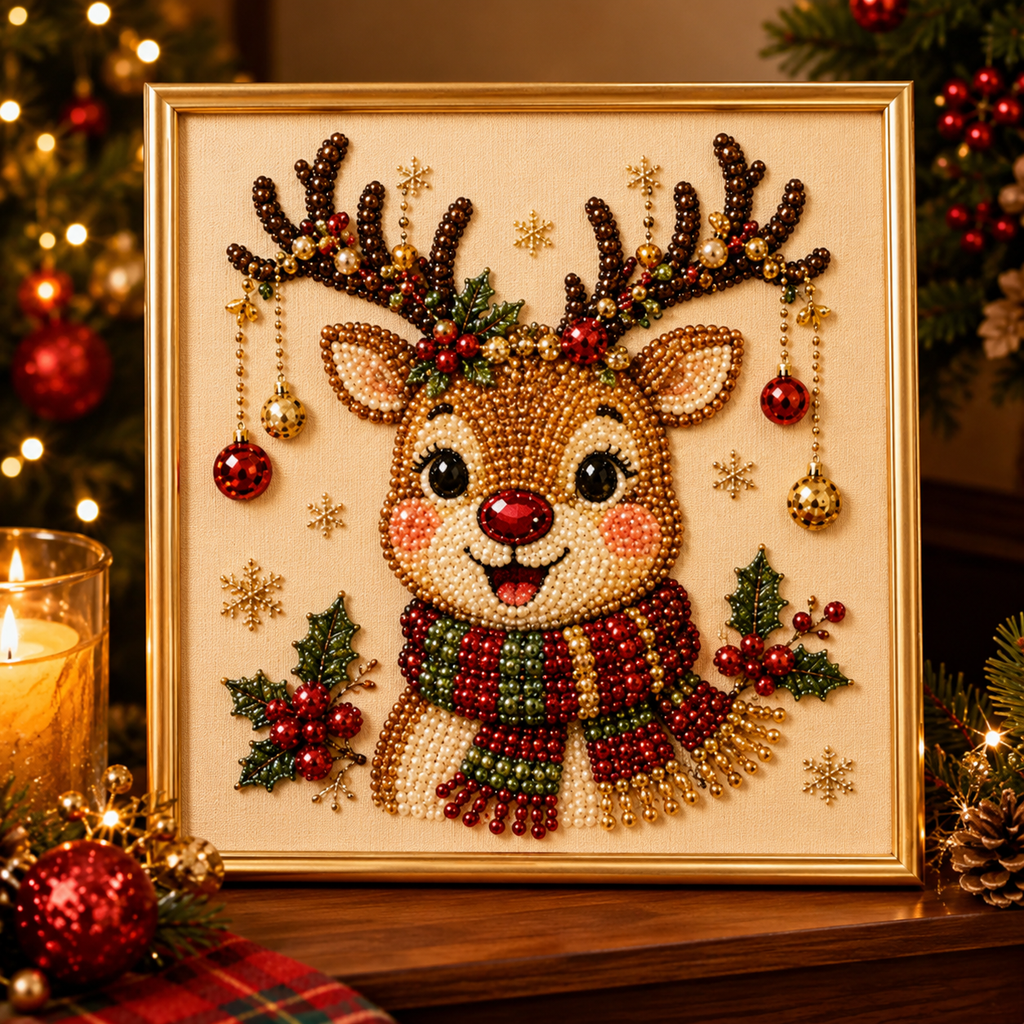 Custom Pearl Art - For Family - DIY Christmas Canvas Kit