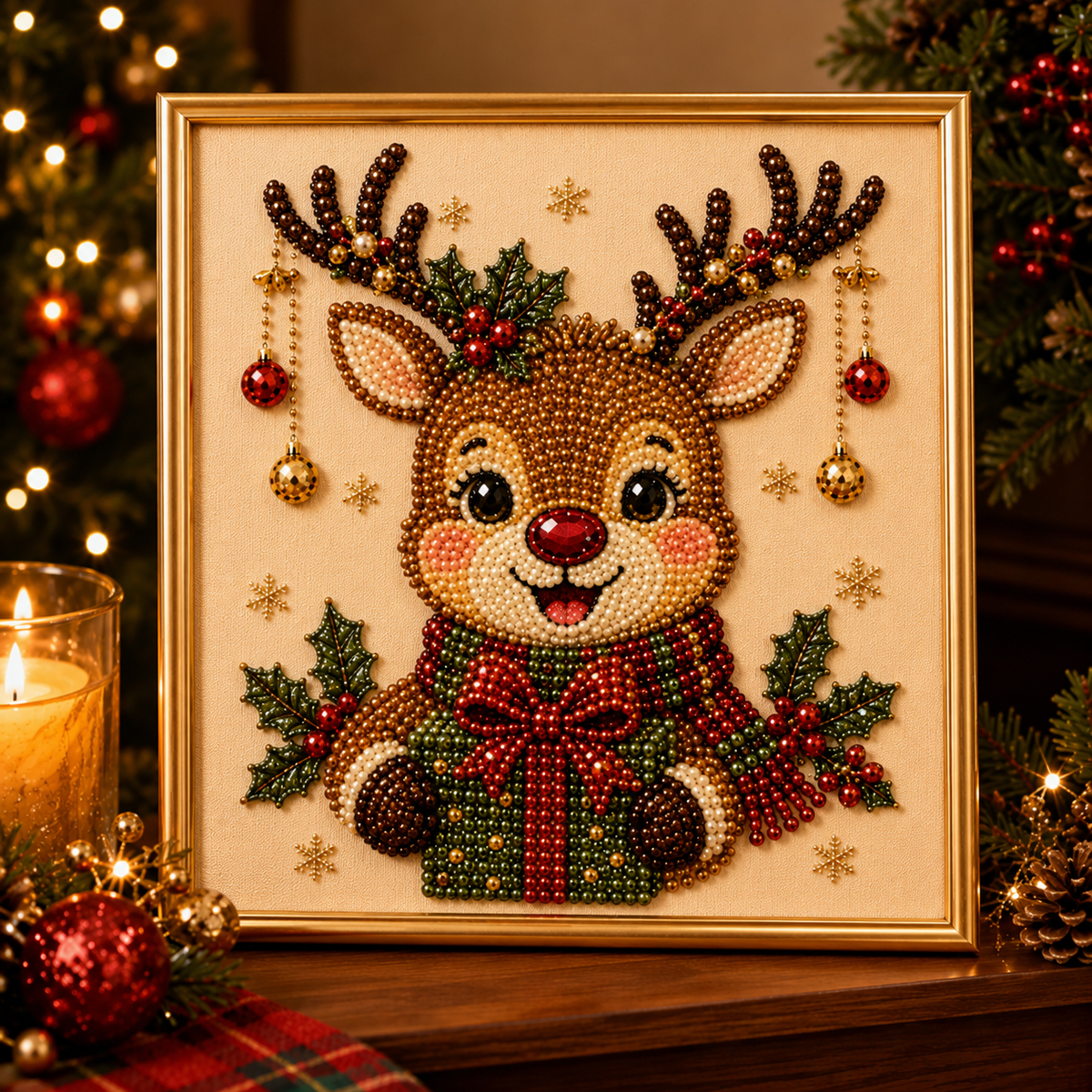 Custom Pearl Art - For Family - DIY Christmas Canvas Kit