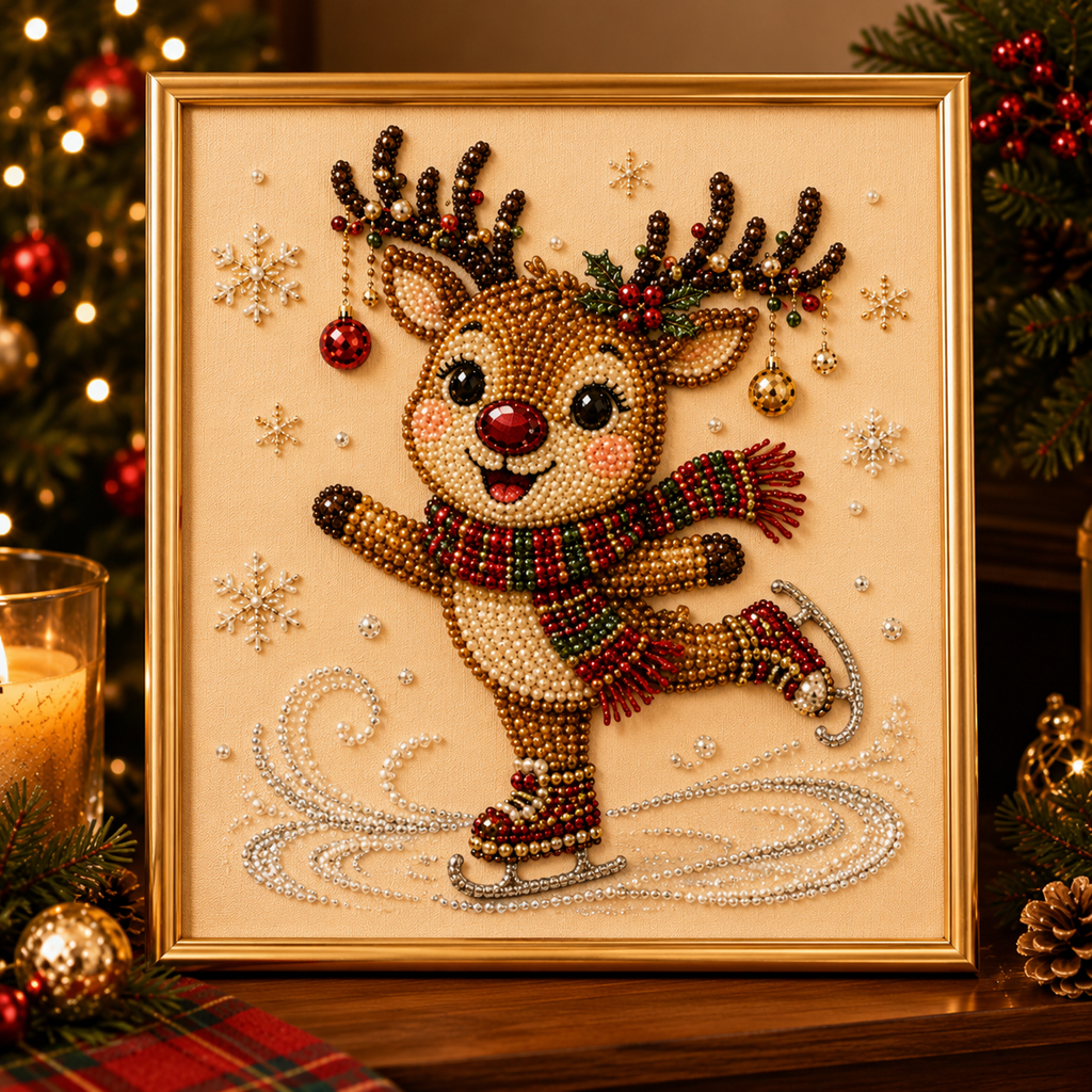 Custom Pearl Art - For Family - DIY Christmas Canvas Kit