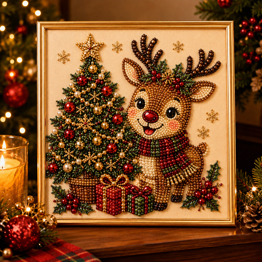 Custom Pearl Art - For Family - DIY Christmas Canvas Kit