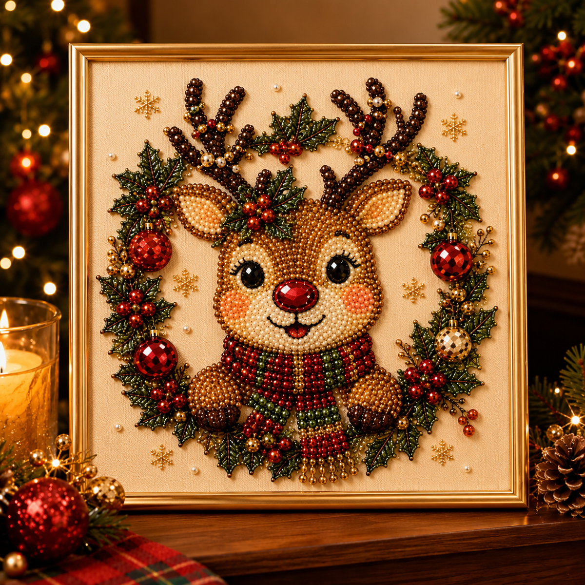 Custom Pearl Art - For Family - DIY Christmas Canvas Kit