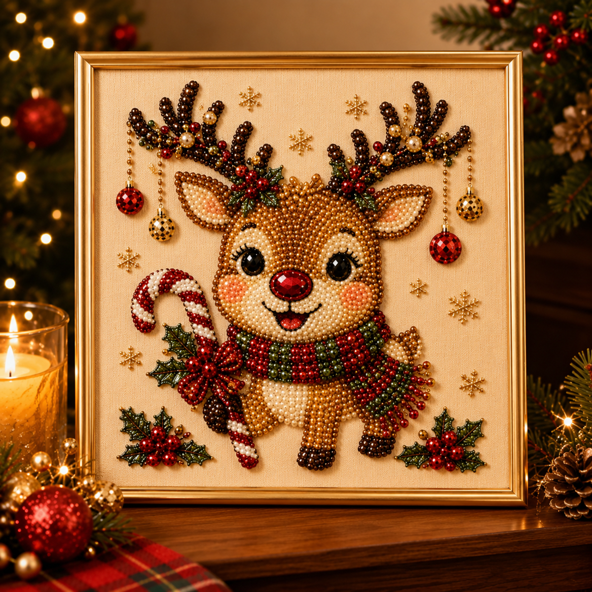 Custom Pearl Art - For Family - DIY Christmas Canvas Kit