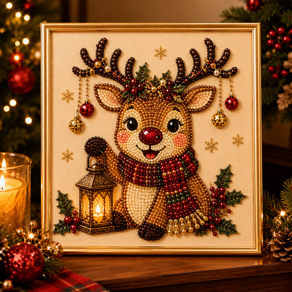 Custom Pearl Art - For Family - DIY Christmas Canvas Kit