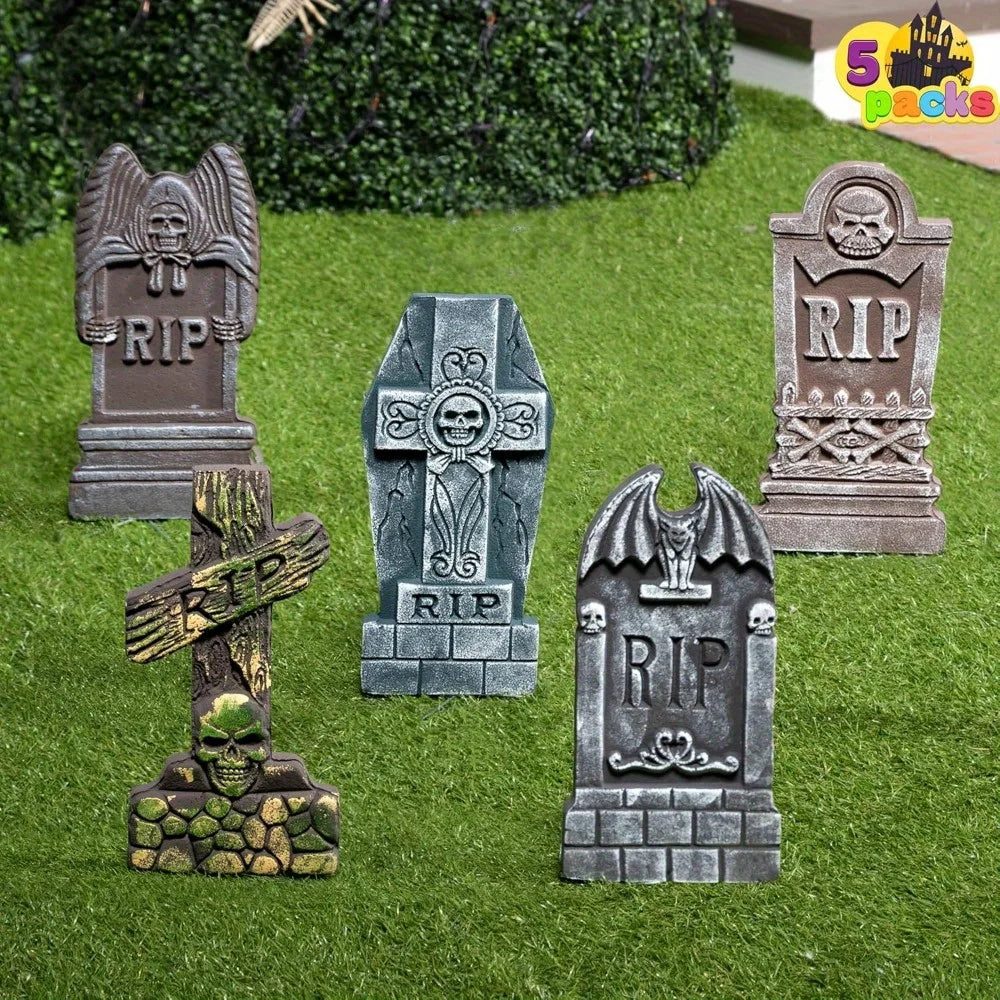 Halloween Foam Tombstones For Outdoor Graveyard Party Decor With Stakes