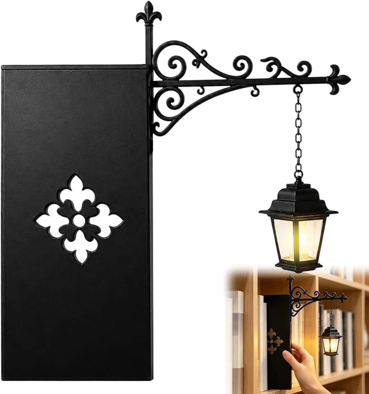 LED Bookshelf Lamp - Retro Halloween Mini Reading Light with Warm Glow | Home Library Decor