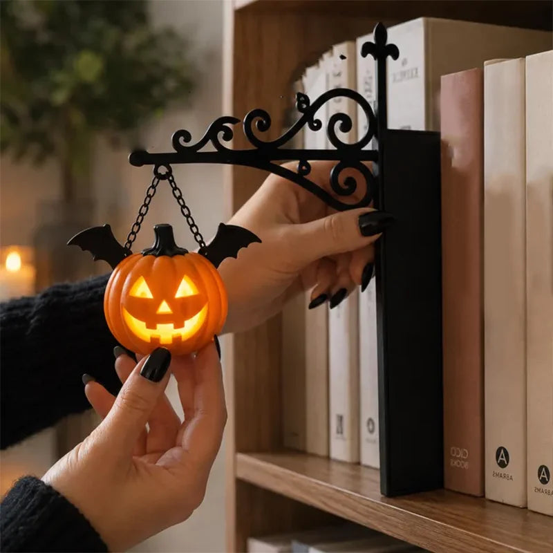 LED Bookshelf Lamp - Retro Halloween Mini Reading Light with Warm Glow | Home Library Decor