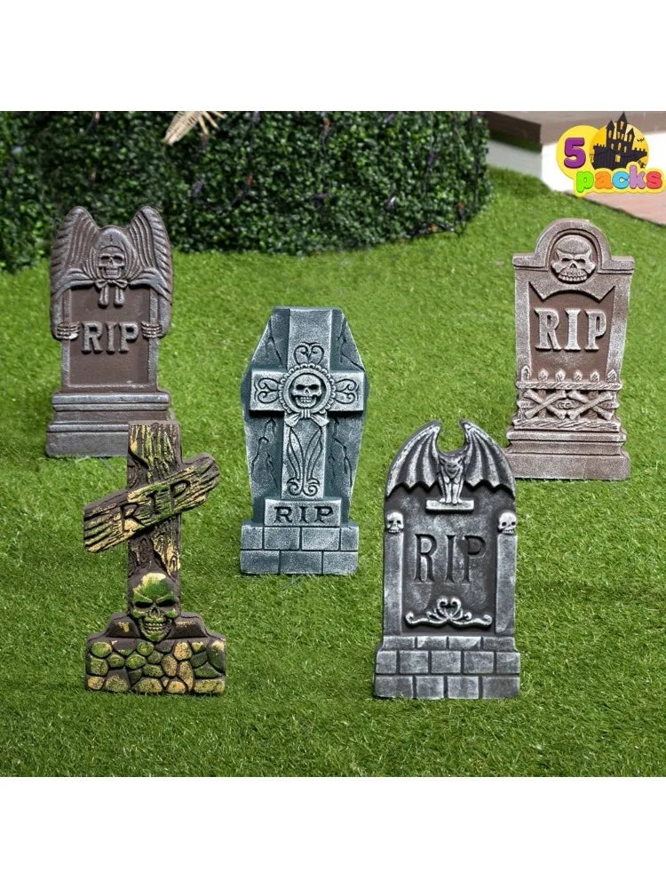 Halloween Foam Tombstones For Outdoor Graveyard Party Decor With Stakes