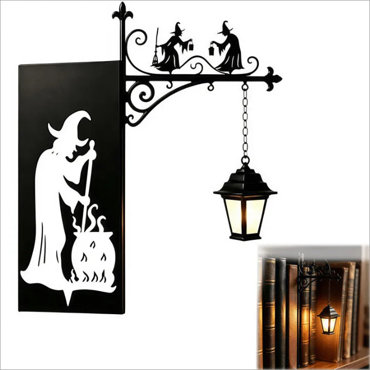 LED Bookshelf Lamp - Retro Halloween Mini Reading Light with Warm Glow | Home Library Decor