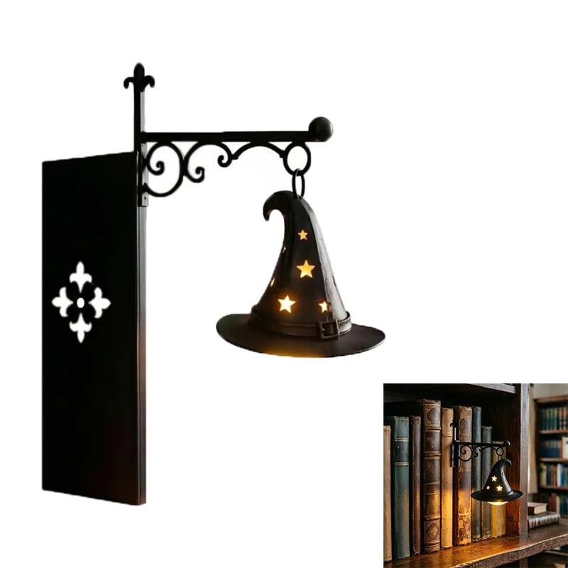 LED Bookshelf Lamp - Retro Halloween Mini Reading Light with Warm Glow | Home Library Decor