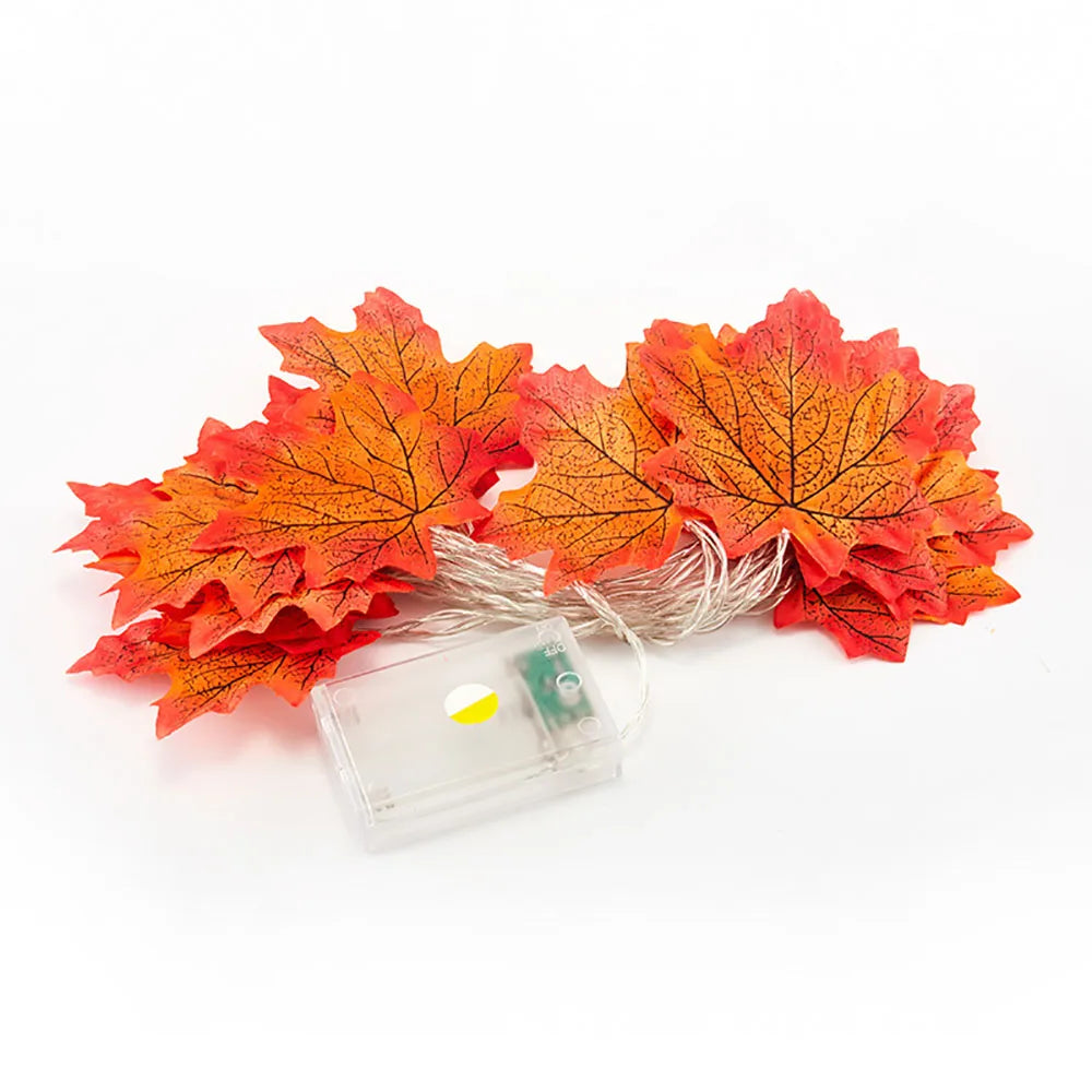 Autumn Glow™ LED Maple Leaf Garland Lights