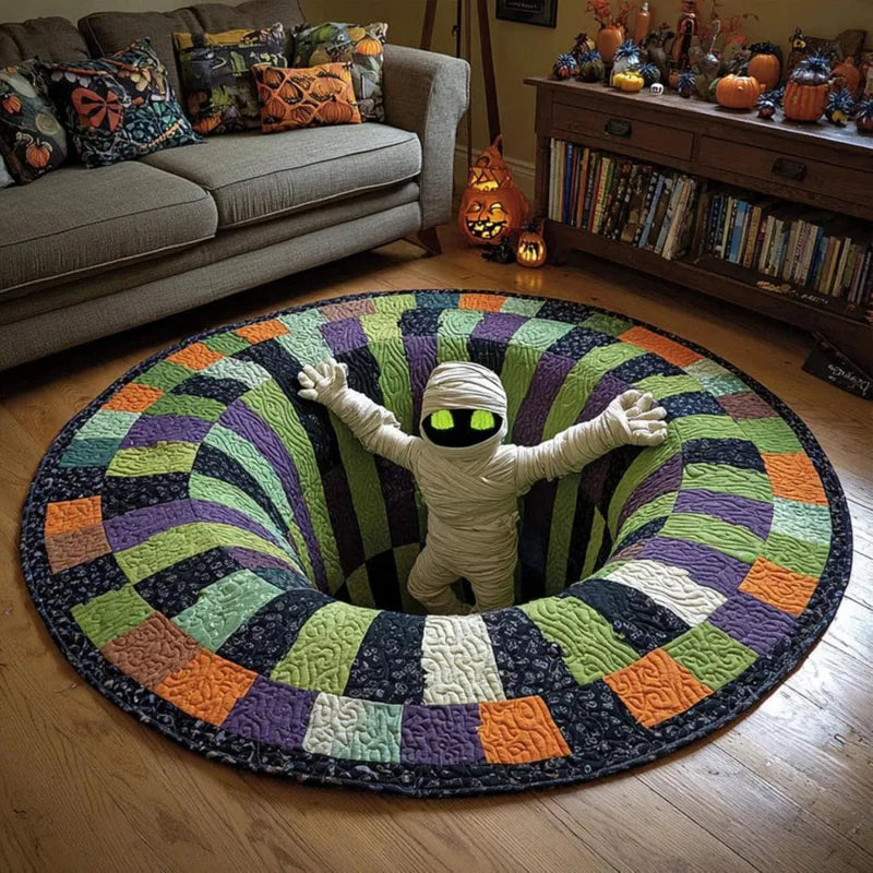 VortexBone™ Rug 💀🌀 — 3D Illusion Halloween Décor