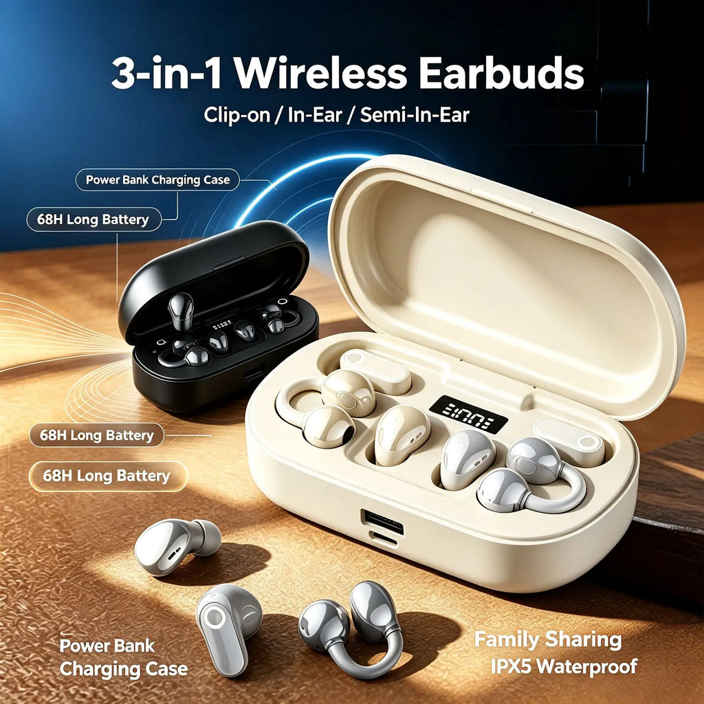 PowerBuds™ 3-in-1 🎧🔋 — Wireless Audio & Portable Power