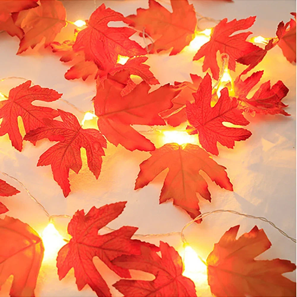 Autumn Glow™ LED Maple Leaf Garland Lights