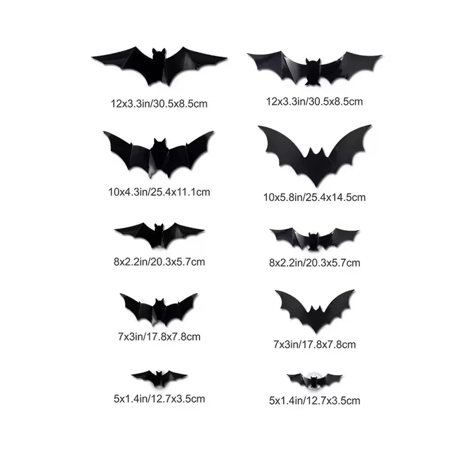 Halloween 3D Bat LED Wall Decal Night Light | Peel & Stick Glow Decoration