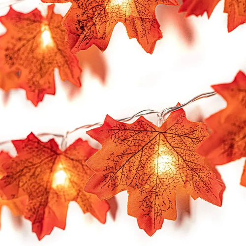 Autumn Glow™ LED Maple Leaf Garland Lights