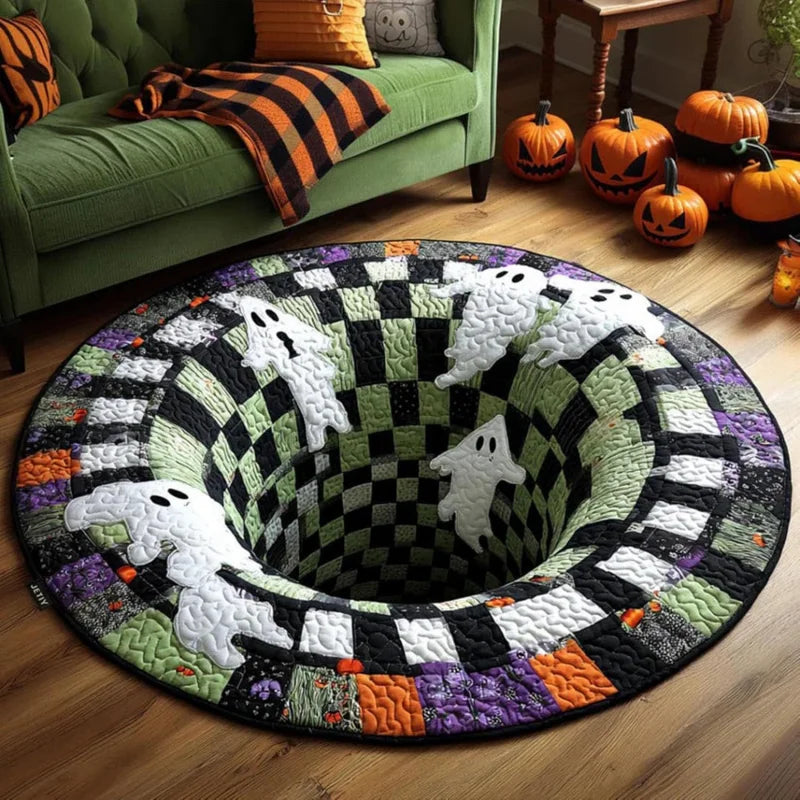 VortexBone™ Rug 💀🌀 — 3D Illusion Halloween Décor