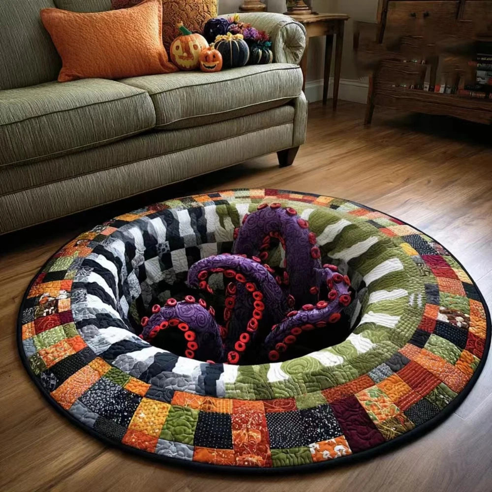 VortexBone™ Rug 💀🌀 — 3D Illusion Halloween Décor