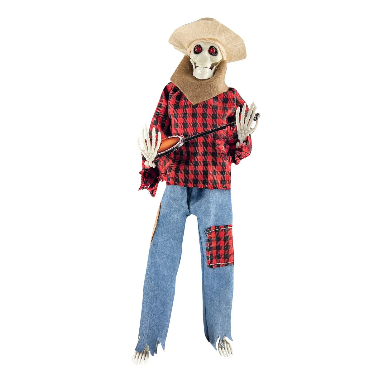 Professional Western Cowboy Posable Halloween Skeleton Yard Decor