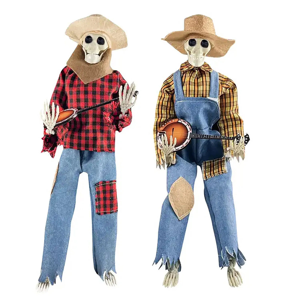 Professional Western Cowboy Posable Halloween Skeleton Yard Decor
