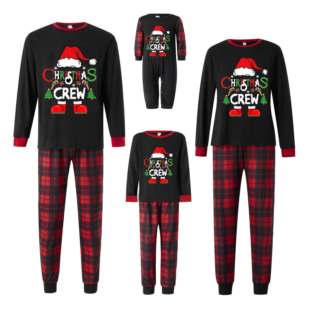 Full Size Matching Family Christmas Pajamas Set with Festive Graphic Plus Size