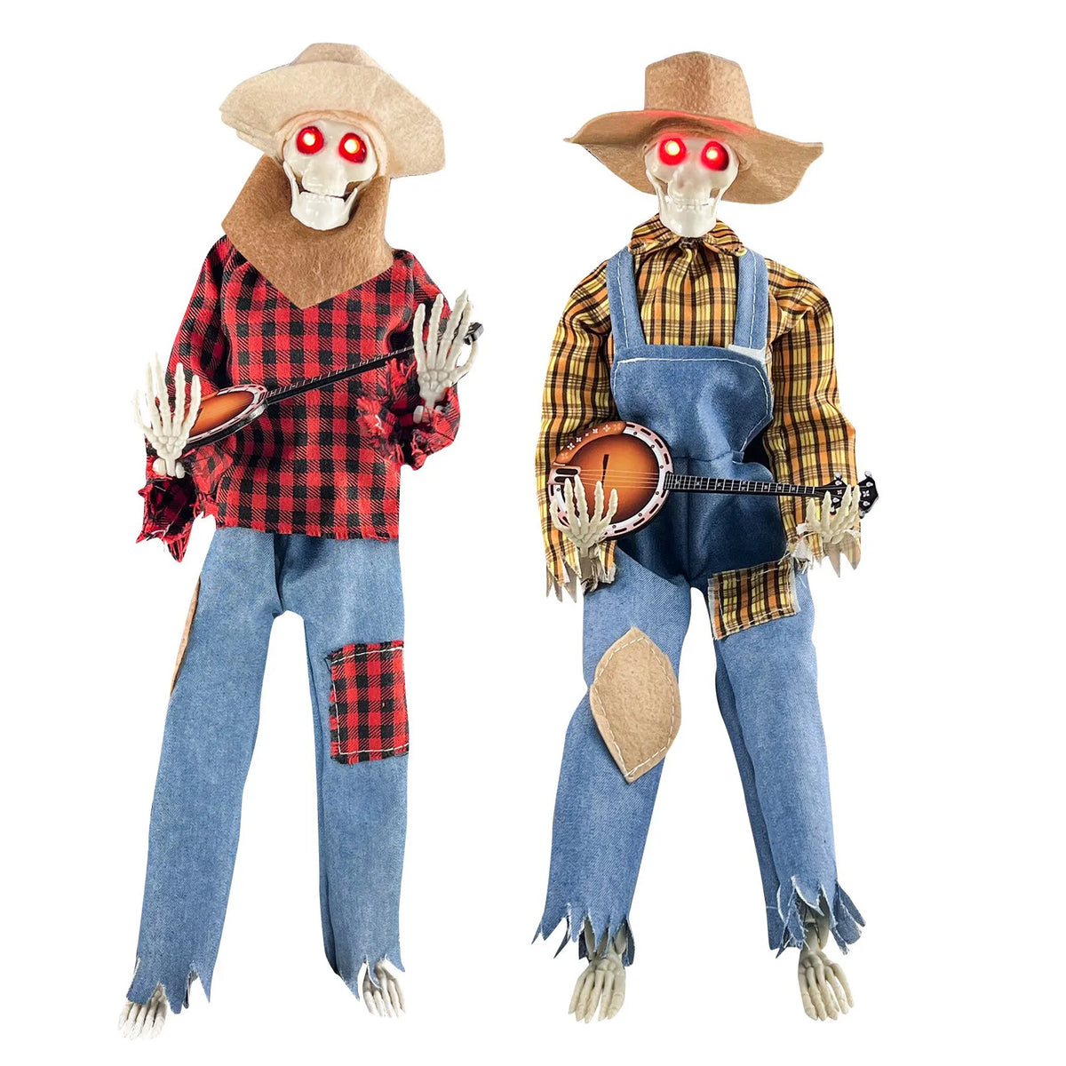 Professional Western Cowboy Posable Halloween Skeleton Yard Decor