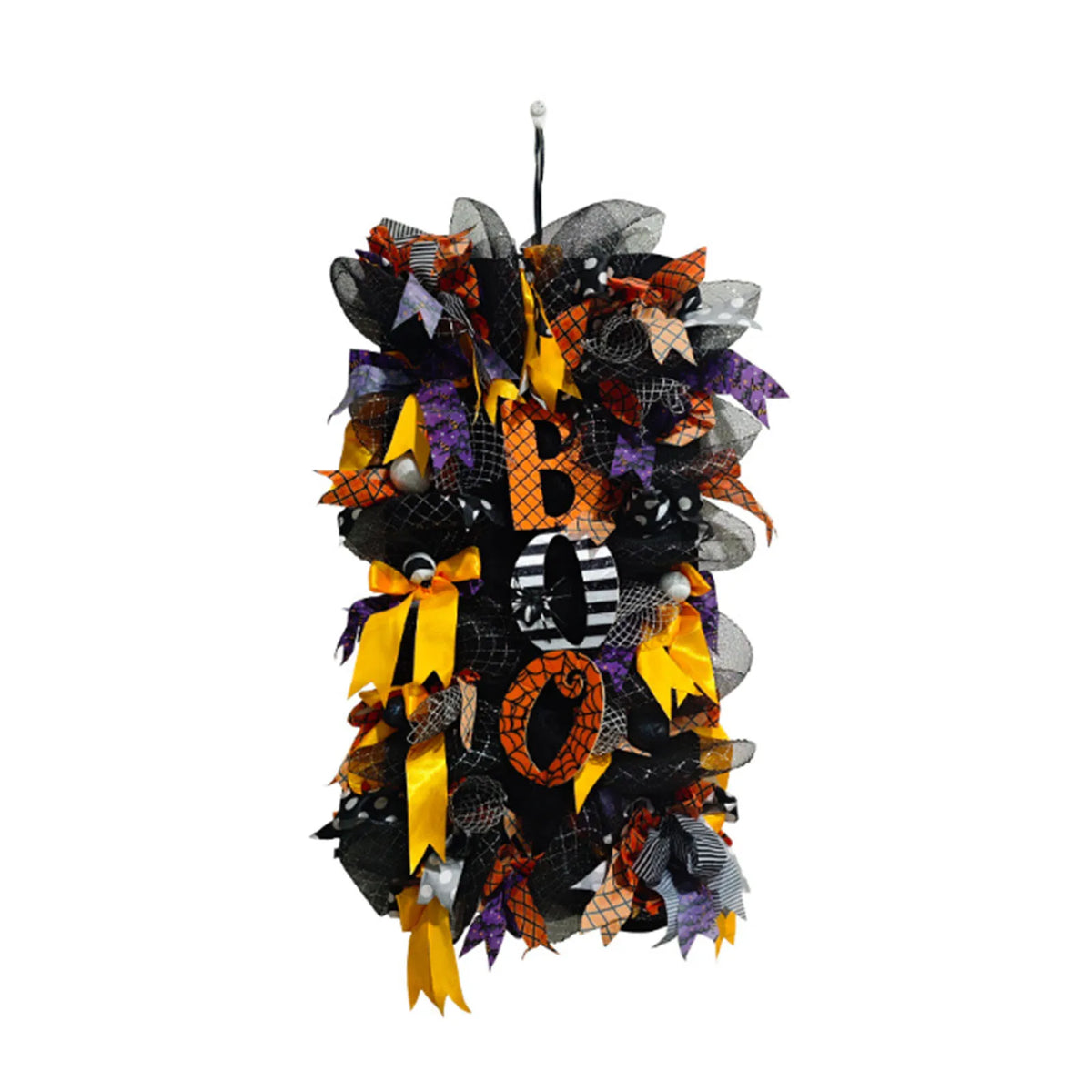 Spooky Halloween Wreath For Door Decoration And Holiday Party Display
