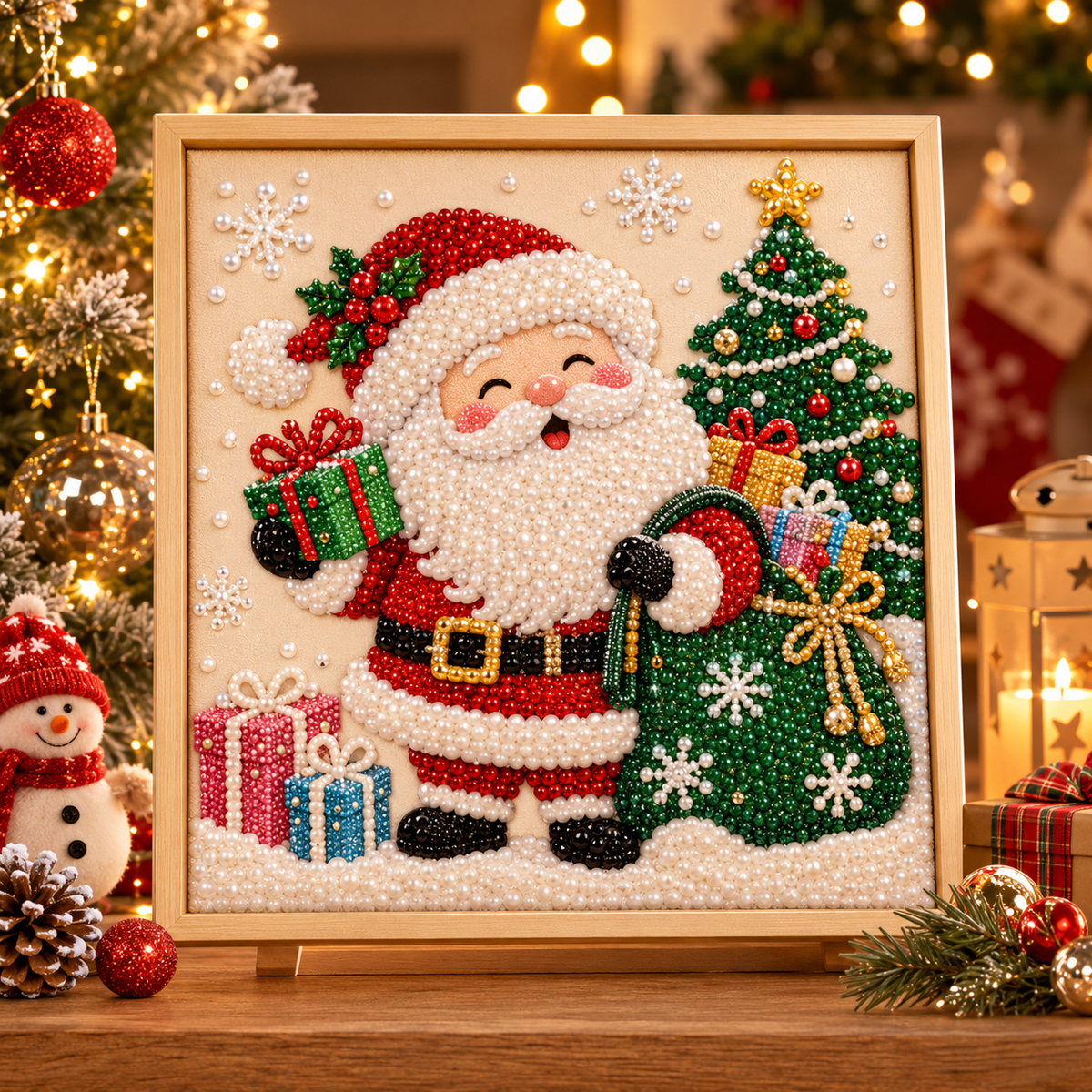 Custom Pearl Art - For Family - DIY Christmas Canvas Kit