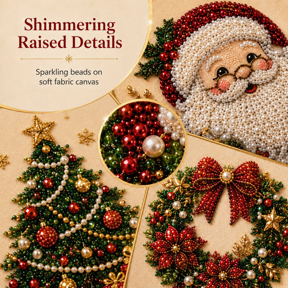 Custom Pearl Art - For Family - DIY Christmas Canvas Kit