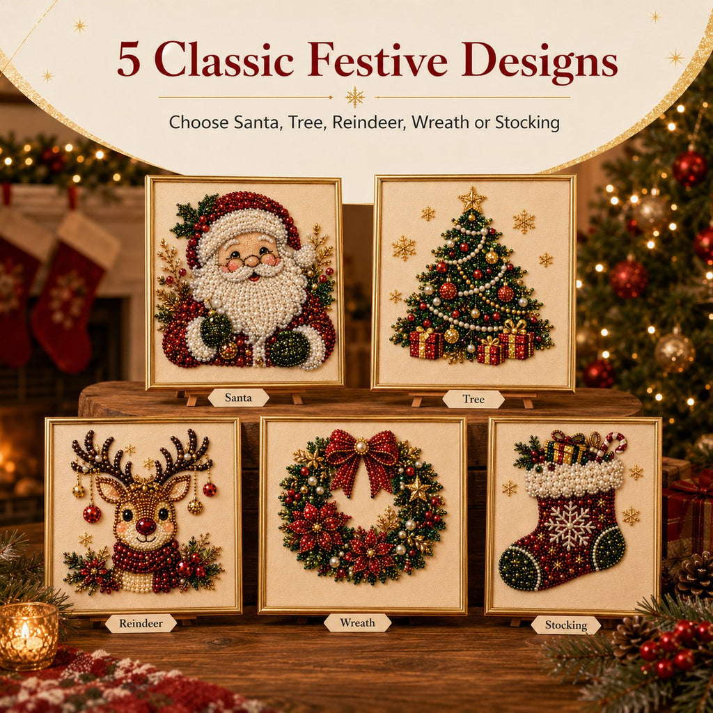 Custom Pearl Art - For Family - DIY Christmas Canvas Kit