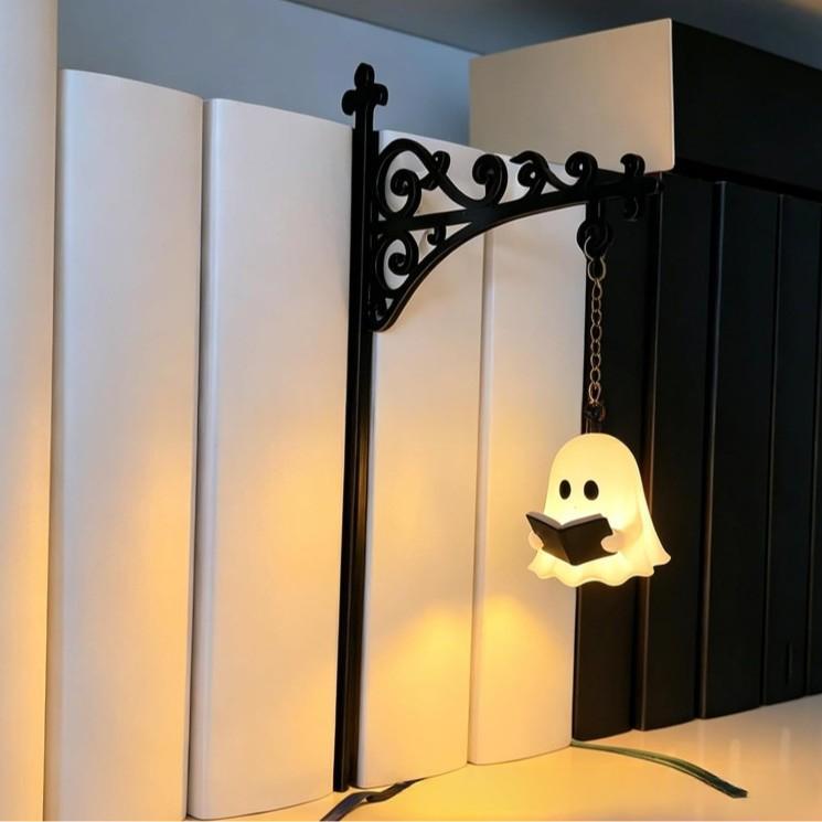 LED Bookshelf Lamp - Retro Halloween Mini Reading Light with Warm Glow | Home Library Decor